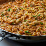 American goulash one pot meal cheesy beef and macaroni with shell pasta