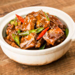 Chinese Cuisine: a plate of braised ribs