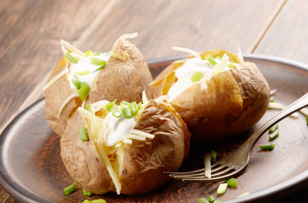 Veggie Loaded Baked Potatoes recipe