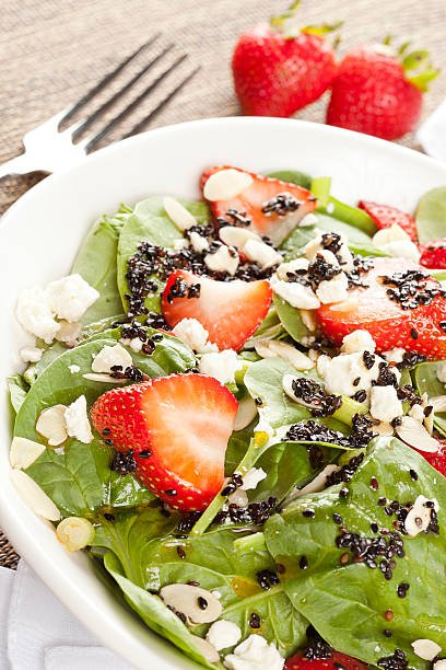 Spinach Salad with Strawberries and Poppy Seed Dressing | Salad Recipes | Fresh & Flavorful Spinach Salad with Strawberries and Poppy Seed Dressing | Salad Recipes | Fresh & Flavorful