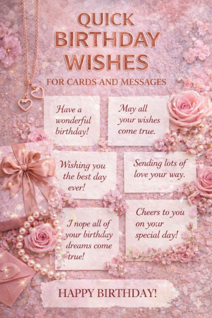 100 Short Birthday Wishes for Friends and Loved Ones